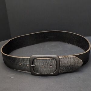 Linea Pelle Collection Women's Black Leather Belt,Size M.